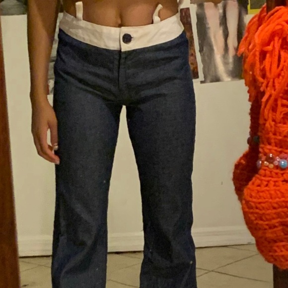 dark wash pants - Picture 1 of 4